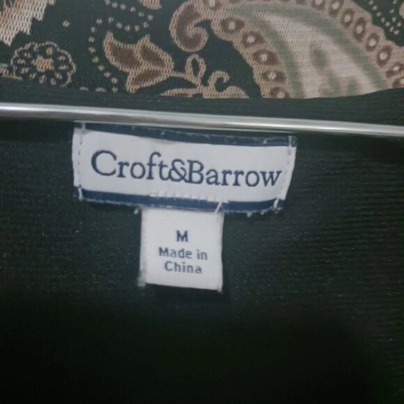 Croft & Barrow Womans Medium Beige and Black Blouse - Picture 2 of 5